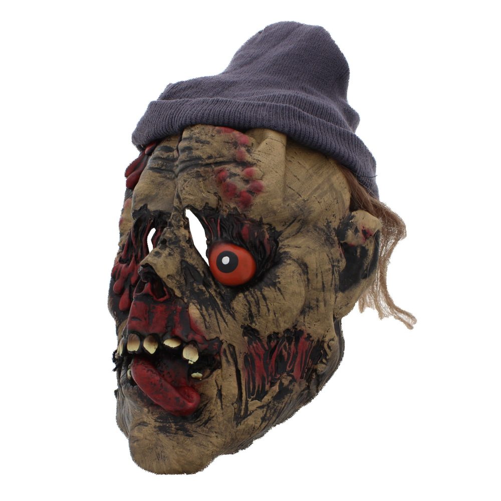 Zac's Alter Ego - Scary Zombie Latex Head with Beanie Masker - Multicolours